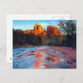 Cathedral Rock reflektiert in der Bucht von Eak be Postkarte (Vorne/Hinten)
