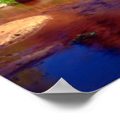 Cathedral Rock reflektiert in der Eichenbucht Poster (Ecke)