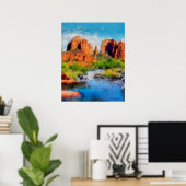 "Cathedral Rock" "Sedona Art" Poster (Heimbüro)
