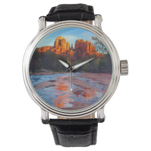 Cathedral Rock spiegelt sich bei Sonnenuntergang i Armbanduhr