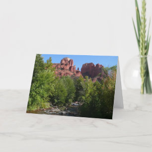 Cathedral Rock und Bach in Sedona Arizona Karte