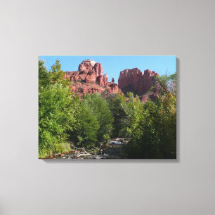 Cathedral Rock und Bach in Sedona Arizona Leinwanddruck
