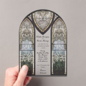 Cathedral Style Stained Glass Effect Wedding Acryleinladungen (Insitu (Handheld))