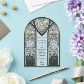 Cathedral Style Stained Glass Effect Wedding Acryleinladungen (Insitu (Hochzeit))