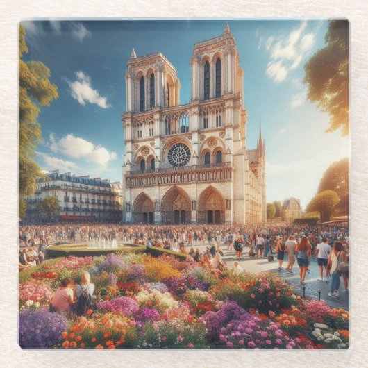 Cathédrale Notre-Dame de Paris Glasuntersetzer (Vorderseite)