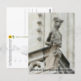 Cathédrale Notre-Dame, noch Behaltend Uhr - Postkarte