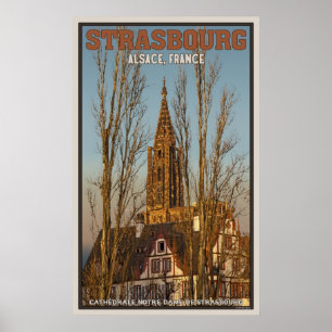 Cathédrale Notre Dame und Bäume Poster