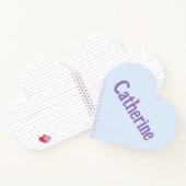 Catherine Aqua Mint Heart Notebook Notizblock (Innenseite)