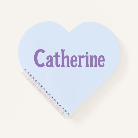 Catherine Aqua Mint Heart Notebook Notizblock (Vorderseite)