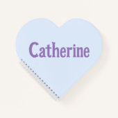 Catherine Aqua Mint Heart Notebook Notizblock (Vorderseite)