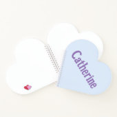 Catherine Aqua Mint Heart Notebook Notizblock (Innenseite)