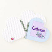 Catherine Aqua Rose Heart Notebook Notizblock (Innenseite)