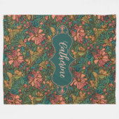 Catherine Art Nouveau Fleece Blanket (Vorderseite (Horizontal))
