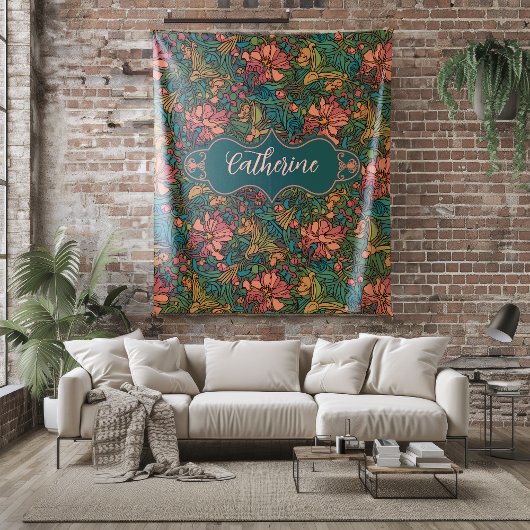 Catherine Art Nouveau Fleece Blanket