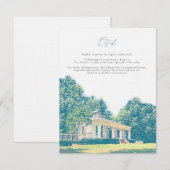 Catherine & Bo Detailkarte Einladung (Vorne/Hinten)