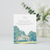 Catherine & Bo Details Card Einladung (Stehend Vorderseite)