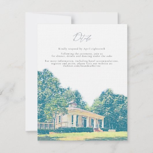 Catherine & Bo Details Karte (Vorderseite)