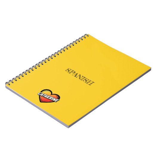 Catherine Heart Yellow Notizblock (Linke Seite)