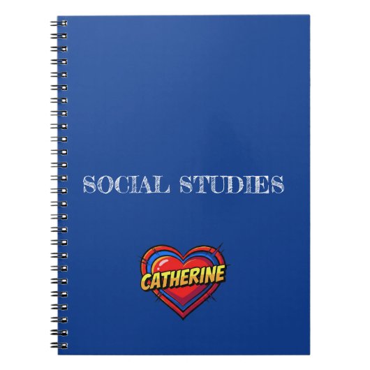 Catherine Herz Blau Notizblock (Vorderseite)
