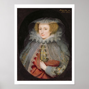 Catherine Killigrew, Dame Jermyn, 1614 (Öl auf Poster