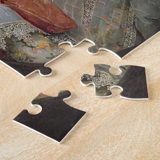 Catherine Killigrew, Dame Jermyn, 1614 (Öl auf Puzzle (Seite)