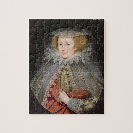 Catherine Killigrew, Dame Jermyn, 1614 (Öl auf Puzzle (Vertikal)