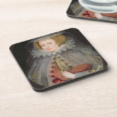 Catherine Killigrew, Dame Jermyn, 1614 (Öl auf Untersetzer (Linke Seite)