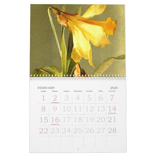 Catherine Klein mit Blumen u. Kalender (Feb 2026)