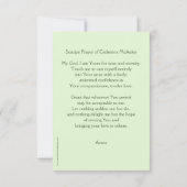 Catherine McAuley Gebetskarte, Schwestern der Gnad (Rückseite)