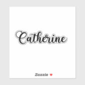 Catherine Name — Handgeschriebene Kalligrafie Aufkleber (Blatt)