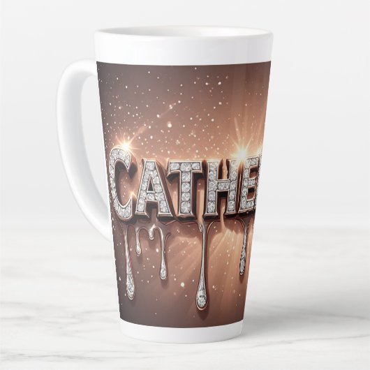 Catherine Name in tropfendem Gold Milchtasse (Linke Ecke)