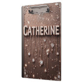 🌸Catherine Rose Gold Glitter Name Notizen🌸 Klemmbrett (Links)