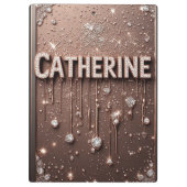 🌸Catherine Rose Gold Glitter Name Notizen🌸 Klemmbrett (Rückseite)