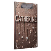 🌸Catherine Rose Gold Glitter Name Notizen🌸 Klemmbrett (Rechts)