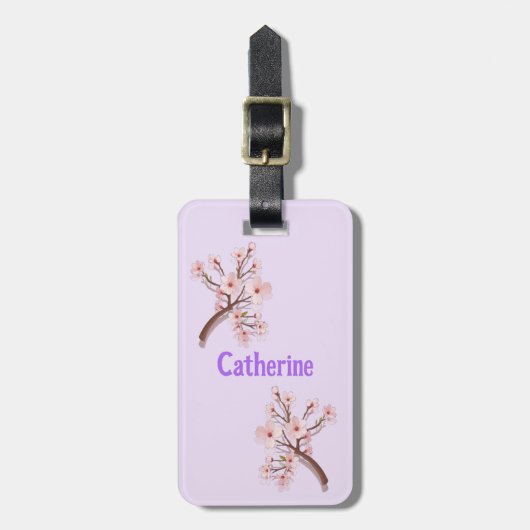 Catherine Sakura Blossom Branch Heart Gepäckanhänger (Vorderseite vertikal)