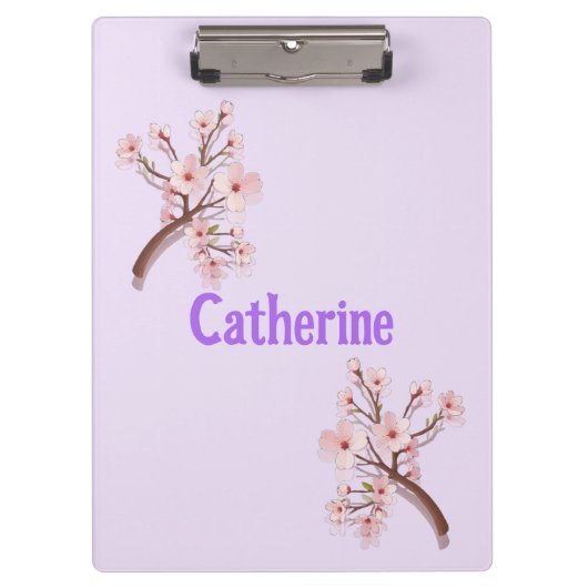Catherine Sakura Blossom Branch Heart Klemmbrett (Vorderseite)