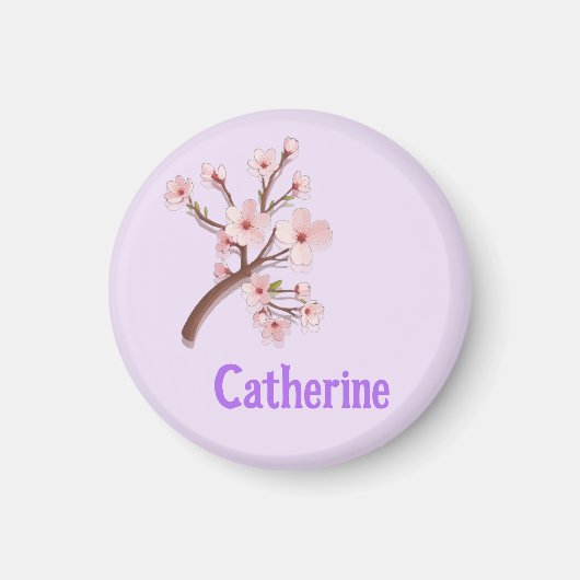 Catherine Sakura Blossom Branch Heart Magnet (Vorne)