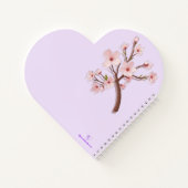 Catherine Sakura Blossom Branch Heart Notizblock (Rückseite)