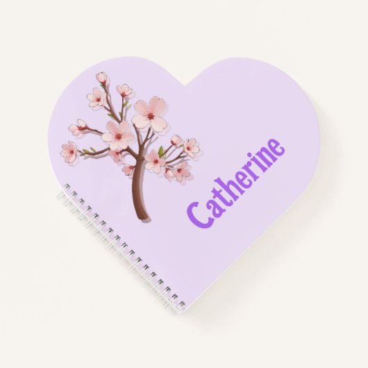 Catherine Sakura Blossom Branch Heart Notizblock (Vorderseite)