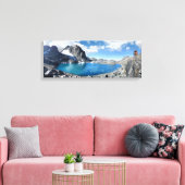 Catherine- und Banner Peak-See - Sierra Nevada Leinwanddruck (Insitu (Wohnzimmer))