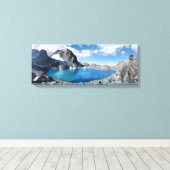 Catherine- und Banner Peak-See - Sierra Nevada Leinwanddruck (Insitu (Holzboden))