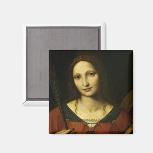 Catherine von Alexandria (Bernardino Luini) Magnet (Vorderseite/Rückseite)