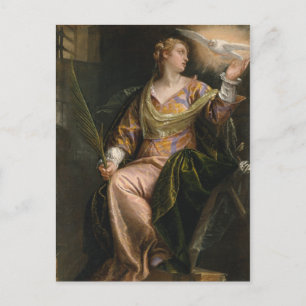 Catherine von Alexandria im Gefängnis - Veronese Postkarte