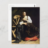 Catherine von Alexandria von Caravaggio (1598) Postkarte (Vorne/Hinten)