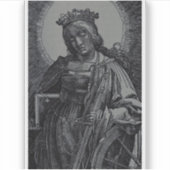 Catherine von Alexandria von Lucas van Leyden Aufkleber (Vorderseite)