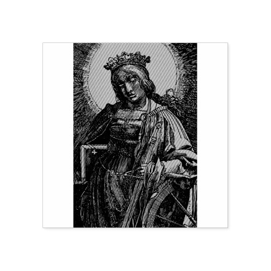 Catherine von Alexandria von Lucas van Leyden Gummistempel (Prägung)