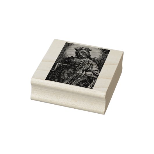 Catherine von Alexandria von Lucas van Leyden Gummistempel (Stempel)