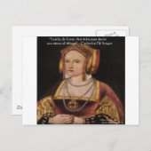 Catherine von Aragon Liebe Kostenvoranschlag Gesch Postkarte (Vorne/Hinten)
