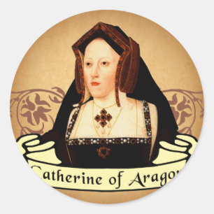 Catherine von Aragonien-Klassiker Runder Aufkleber