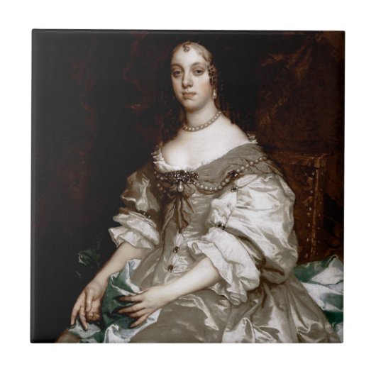 Catherine von Braganza von Sir Peter Lely Fliese (Vorderseite)
